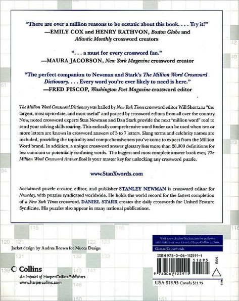 The Million Word Crossword Answer Book