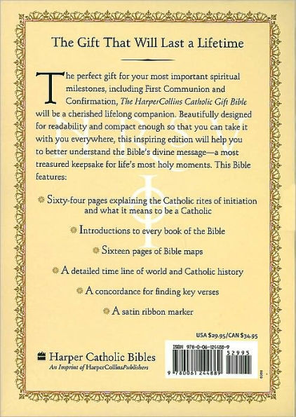 NRSV HarperCollins Catholic Gift Bible (white)