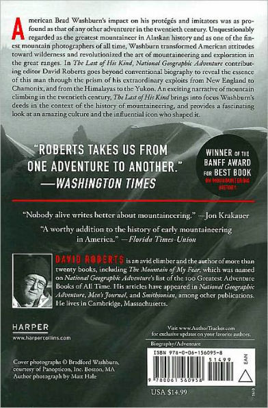 The Last of His Kind: Life and Adventures Bradford Washburn, America's Boldest Mountaineer
