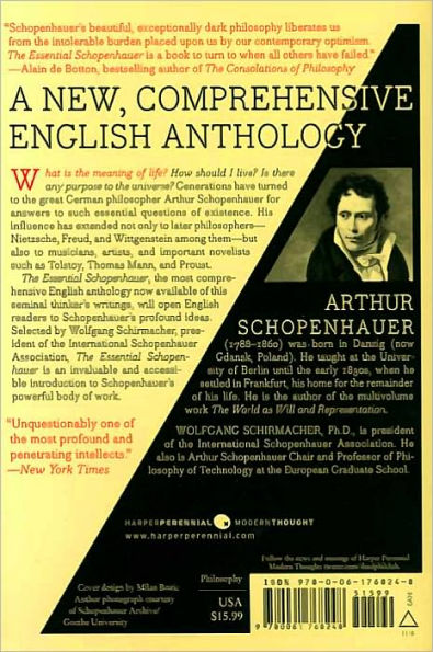 The Essential Schopenhauer: Key Selections from The World As Will and Representation and Other Writings