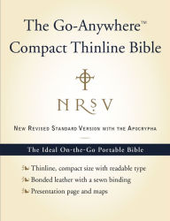 Title: NRSV Go-Anywhere Compact Thinline Bible with the Apocrypha (Bonded Leather, Navy, Author: Harper Bibles