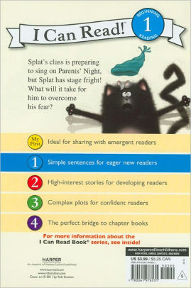 Splat The Cat Sings Flat I Can Read Series Level 1 Rob Scotton Robert Eberz Paperback Barnes Noble