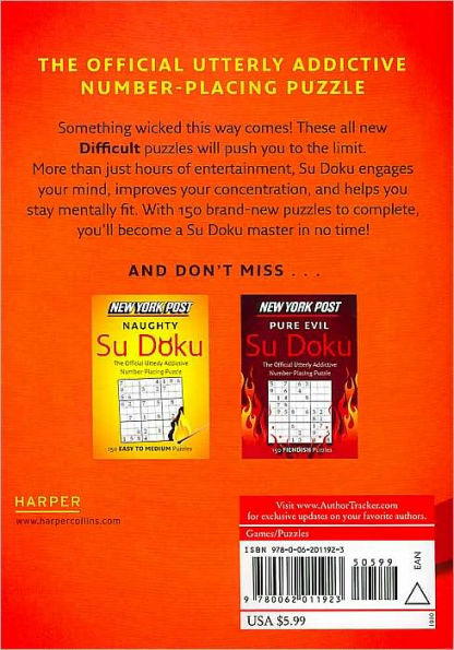 New York Post Wicked Su Doku: 150 Difficult Puzzles