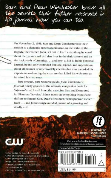 John Winchester's Journal (Supernatural Series)