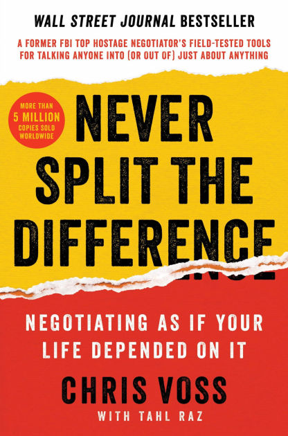 Never Split the Difference book cover by Chris Voss