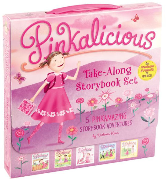 The Pinkalicious Take-Along Storybook Set: Tickled Pink, Pinkalicious and the Pink Drink, Flower Girl, Crazy Hair Day, Pinkalicious and the New Teacher