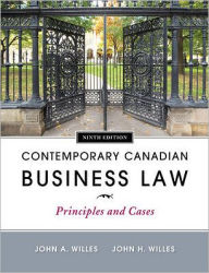 Title: Contemporary Canadian Business Law, Author: John A. Willes