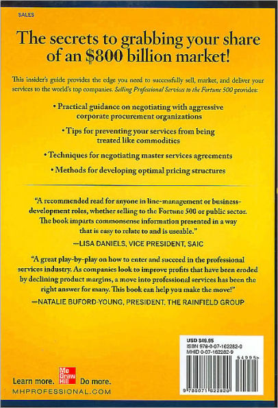 Selling Professional Services to the Fortune 500: How to Win in the Billion-Dollar Market of Strategy Consulting, Technology Solutions, and Outsourcing Services