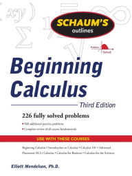 Title: Schaum's Outline of Beginning Calculus, Author: Elliott Mendelson