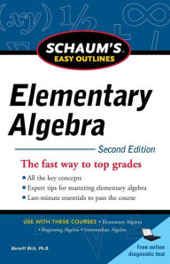 Title: Elementary Algebra, Author: Barnett Rich