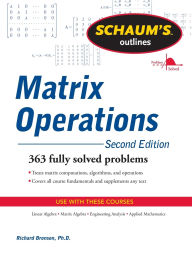 Title: Schaum's Outline of Matrix Operations, Author: Richard Bronson