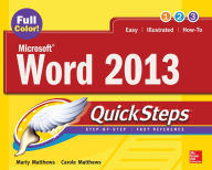 Title: Microsoft® Word 2013 QuickSteps, Author: Carole Matthews