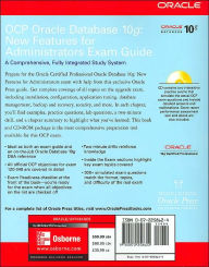 Alternative view 2 of OCP Oracle Database 10g: New Features for Administrators Exam Guide / Edition 1