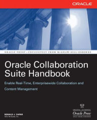 Title: Oracle Collaboration Suite Handbook / Edition 1, Author: Ronald J. Zapar