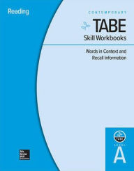 Title: TABE Skill Workbooks Level A: Words in Context and Recall Information - 10 Pack, Author: Contemporary