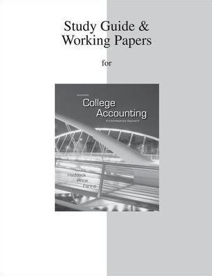 Study Guide/ Working Papers for College Accounting / Edition 2