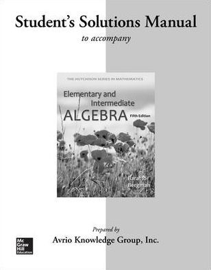 Student Solutions Manual for Elementary & Intermediate Algebra / Edition 5