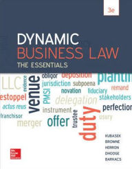 Title: Dynamic Business Law: The Essentials / Edition 3, Author: Linda Barkacs