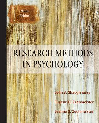 Research Methods In Psychology / Edition 9 by John Shaughnessy, Eugene ...