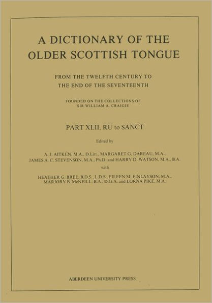 A Dictionary of the Older Scottish Tongue: From the Twelfth Century to the End of the Seventeenth: Part 42