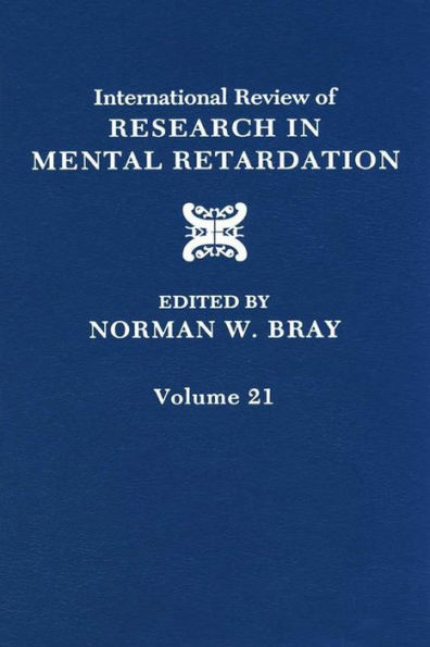 International Review of Research in Mental Retardation