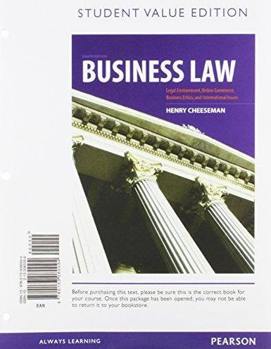 Business Law, Student Value Edition / Edition 8