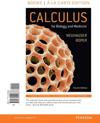 calculus for biology and medicine by claudia neuhauser