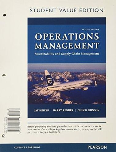 Operations Management: Sustainability and Supply Chain Management / Edition 12