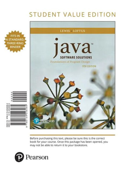 Java Software Solutions / Edition 9