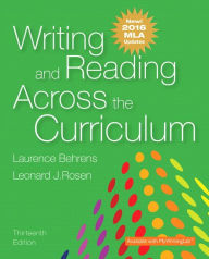 Title: Writing and Reading Across the Curriculum, MLA Update Edition / Edition 13, Author: Laurence Behrens
