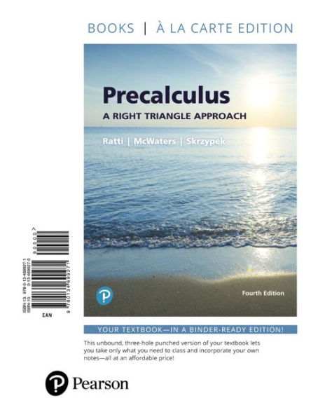 Precalculus: A Right Triangle Approach / Edition 4