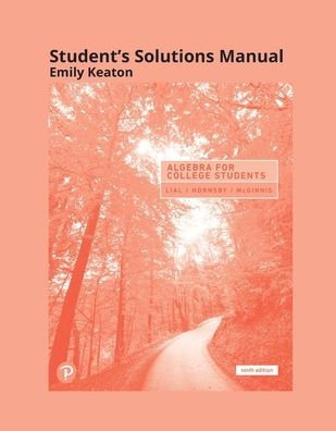Student Solutions Manual for Algebra for College Students / Edition 9