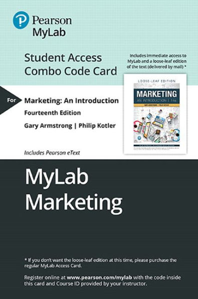 MyLab Marketing with Pearson eText + Print Combo Access Code for Marketing: An Introduction / Edition 14