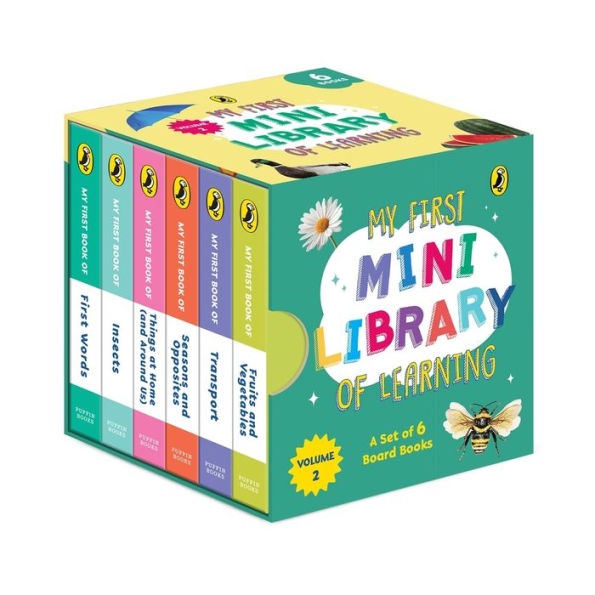 My First MINI Library of Learning (Volume 2): Fruits & Vegetables, Transport, Seasons & Opposites, Things at Home, Insects, First Words