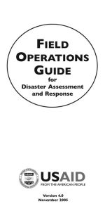 Title: Field Operations Guide for Disaster Assessment and Response, Author: Office of US Foreign Disaster Assistance