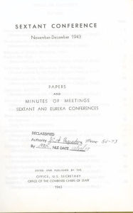 Title: The Sextant, Eureka, and Second Cairo Conferences: November-December 1943, Author: Margin