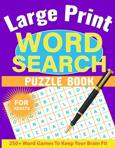 Large Print Word Search for Adults: Word Search Book for Adults with ...