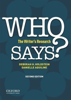 WHO SAYS?: The Writer's Research