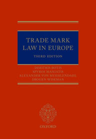 Title: Trade Mark Law in Europe 3e, Author: Alexander von Mühlendahl