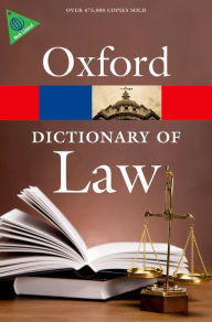 Title: A Dictionary of Law, Author: Elizabeth A. Martin