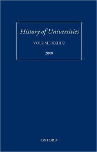 Title: History of Universities: Volume XXIII/2, Author: Mordechai Feingold