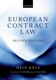Title: European Contract Law, Author: Hein Kötz