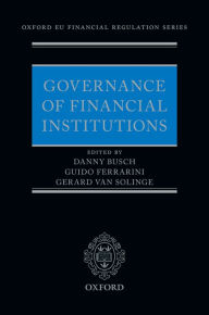 Title: Governance of Financial Institutions, Author: Danny Busch