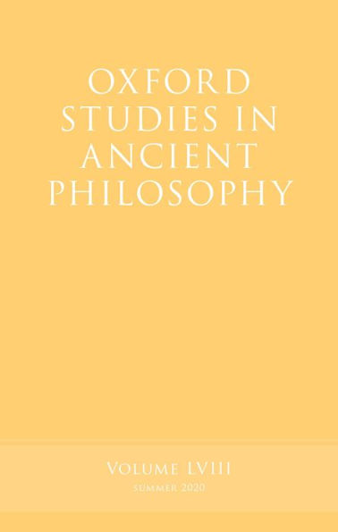 Oxford Studies in Ancient Philosophy, Volume 58