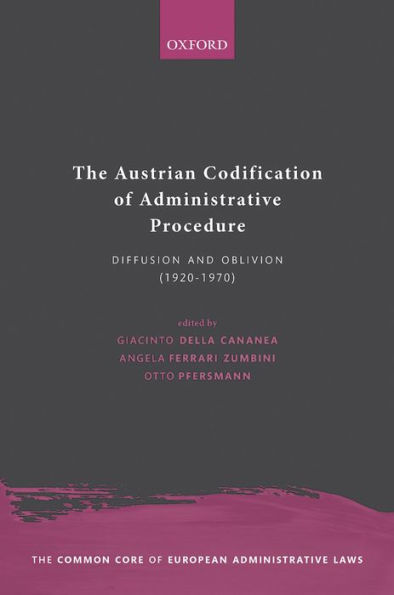 The Austrian Codification of Administrative Procedure: Diffusion and Oblivion (1920-1970)