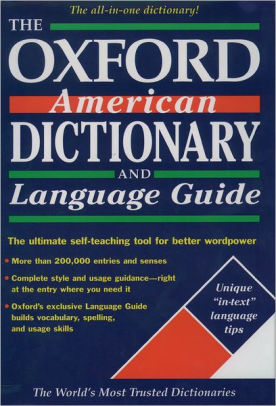 The Oxford American Dictionary And Language Guidehardcover - 