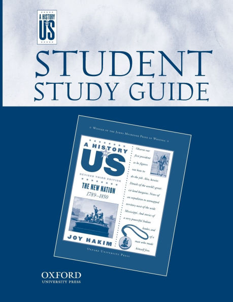 The New Nation: 1789-1850 Study Guide for Grade 8 (A History of US Series #4)