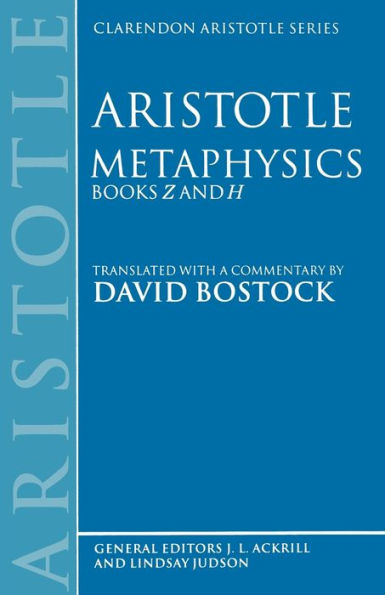 Metaphysics: Books Z and H / Edition 1