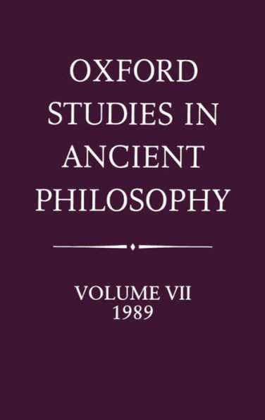 Oxford Studies in Ancient Philosophy