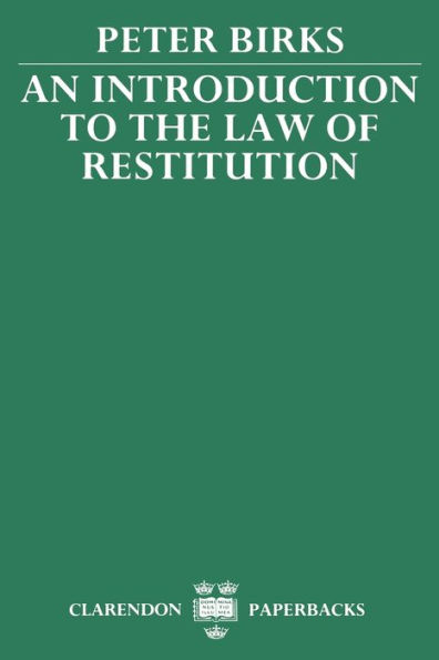 An Introduction to the Law of Restitution / Edition 2